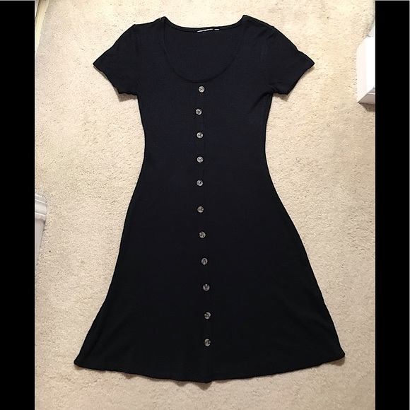 Zara Dresses & Skirts - 🆕🔥ZARA SUPER CUTE&STYLISH&SOO SOFT SOLID BLACK W/BUTTONS MIDI/MAXI DRESS!NWOT